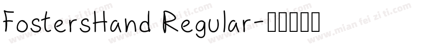 FostersHand Regular字体转换